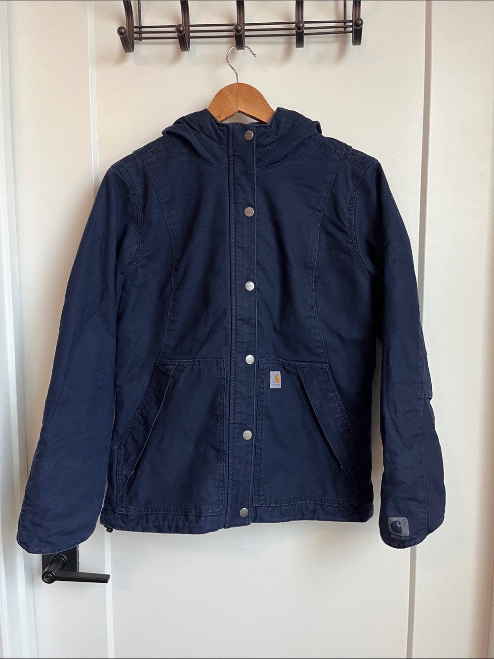 Carhartt Full Swing Women’s Navy Hooded Jacket Size Small